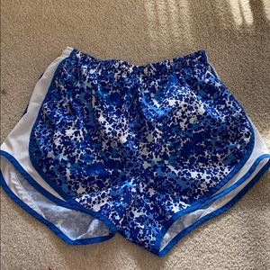 Nike blue speckled athletic shorts